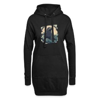 Robbe - Hoodie-Kleid - Schwarz - Vorne