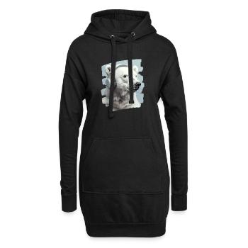 Eisbär - Hoodie-Kleid - Schwarz - Vorne