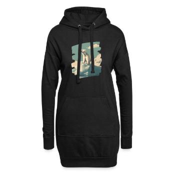 Eisbär - Hoodie-Kleid - Schwarz - Vorne