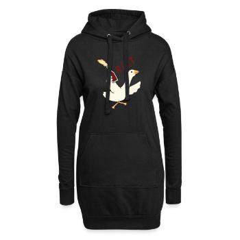 Rioting Goose T-Shirt – lustige und skurrile Grafik - Hoodie-Kleid - Schwarz - Vorne