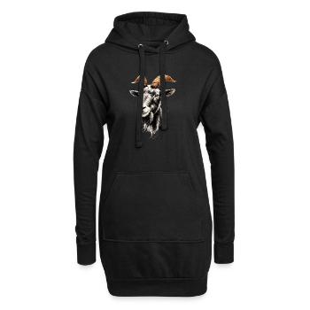 Chèvre Chèvre domestique Capricorne Chèvre Chèvre Chèvre mignonne - Sweat-shirt à capuche long Femme - noir - Devant