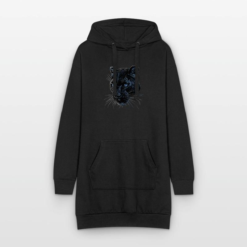 Panthère Léopard Grand Chat Mignon Gros Chat Panter Sweat-shirt à capuche long Femme