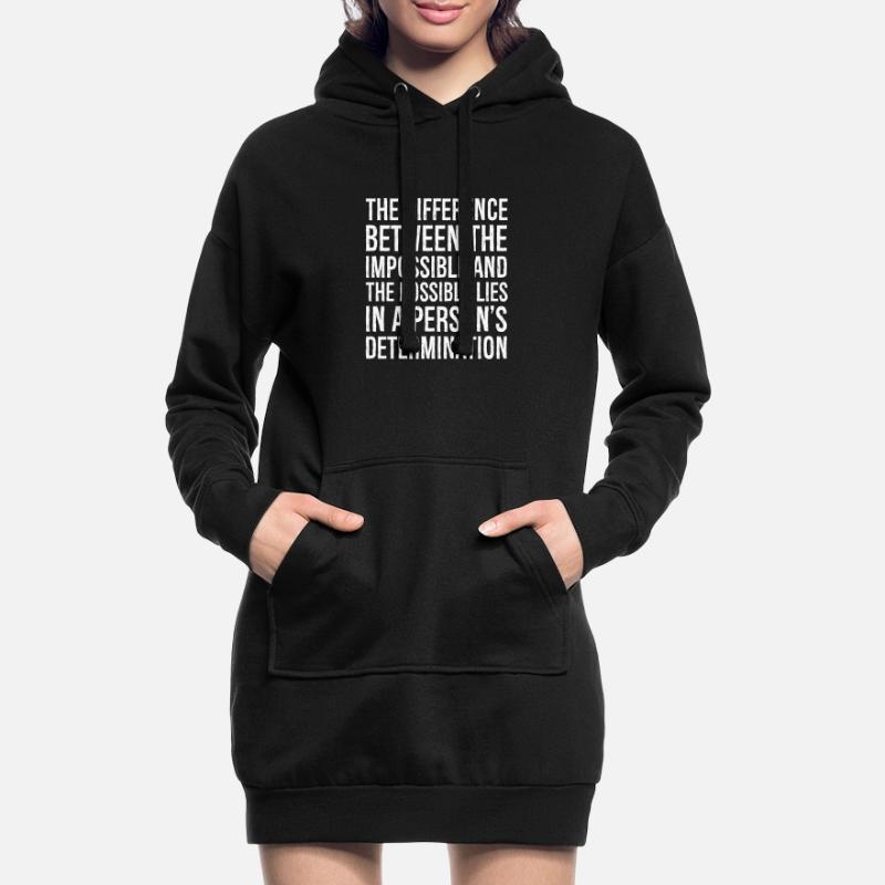 la différence entre l’impossible et le Sweat-shirt à capuche long Femme