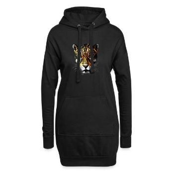 Jaguar Raubkatze Panther Wilde Katze Süßer Jaguar - Hoodie-Kleid - Schwarz - Vorne