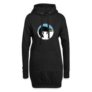 Lazy Surveillance Modus - Hoodie-Kleid - Schwarz - Vorne