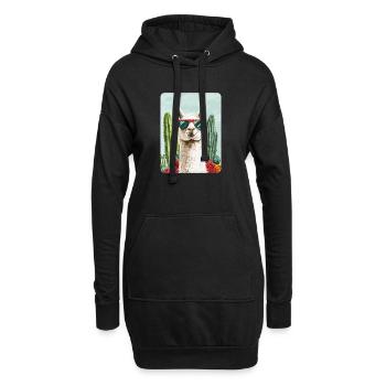 Lama drôle Alpaga Lama Lama Animal Cadeau - Sweat-shirt à capuche long Femme - noir - Devant