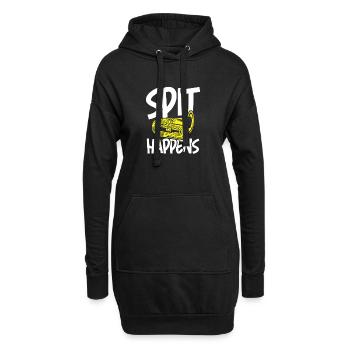 Spit happens tuba instrument - Hoodie-Kleid - Schwarz - Vorne