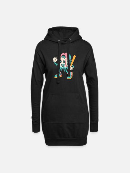 Sweet Treat Tee – süßes Baseballshirt für Mädchen - Hoodie-Kleid - Schwarz