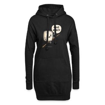 Süßer Marshmallow sagt - Have Mercy! - Hoodie-Kleid - Schwarz - Vorne