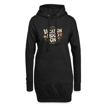 Vacation Mood On Sommer Festival Reise Club Urlaub - Hoodie-Kleid - Schwarz - Vorne