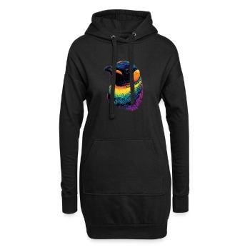 Pinguin Kaiserpinguin Zwergpinguin Süße Pinguine - Hoodie-Kleid - Schwarz - Vorne