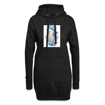 Dauphin - Sweat-shirt à capuche long Femme - noir - Devant