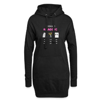 Nichts geht über das Lesen von Stein, Papier, die Schere - Hoodie-Kleid - Schwarz - Vorne