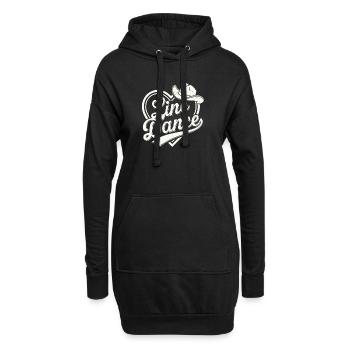 Line Dance Cowboy Design - Hoodie-Kleid - Schwarz - Vorne