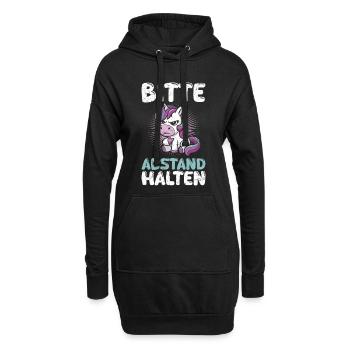 Mallorca BITTE ABSTAND HALTEN Anti Flirt Lustig - Hoodie-Kleid - Schwarz - Vorne