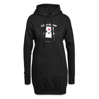 Card-io day Kartenspiel Wortspiel mit Sport - Hoodie-Kleid - Schwarz - Vorne