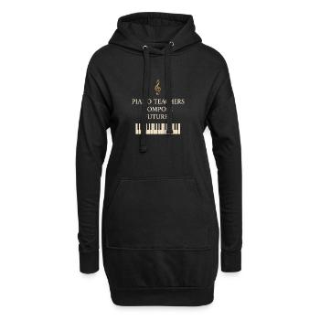 Klavierlehrer Musikpädagoge Lustiger Lehrer - Hoodie-Kleid - Schwarz - Vorne