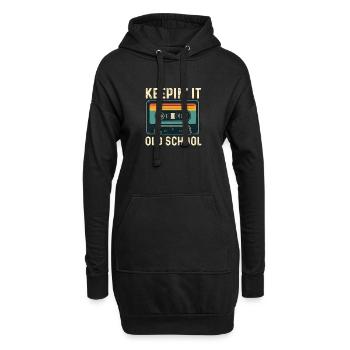 Keepin' It Old School Hip Hop Culture Rétro - Sweat-shirt à capuche long Femme - noir - Devant