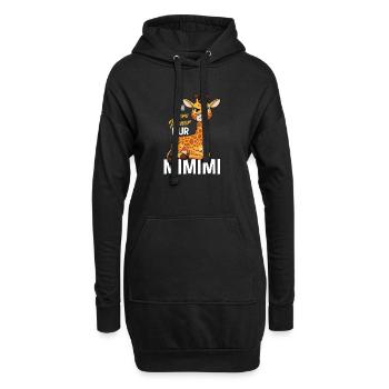 Ich Höre Immer Nur Ein Mimimi Giraffe - Hoodie-Kleid - Schwarz - Vorne