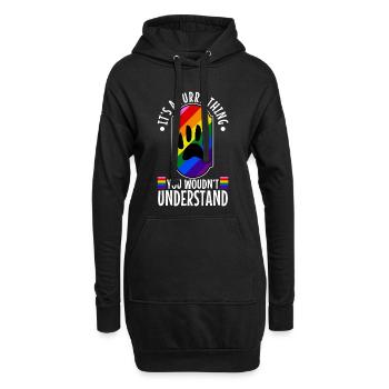 C’est une chose poilue que vous ne comprendriez pas - Sweat-shirt à capuche long Femme - noir - Devant