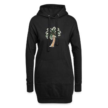 Palme - Hoodie-Kleid - Schwarz - Vorne