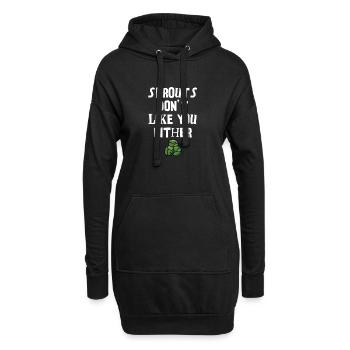 Humorvolles Sprossen Zitat T-Shirt Design - Hoodie-Kleid - Schwarz - Vorne