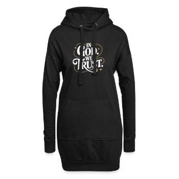 En Dieu nous avons confiance Conception - Sweat-shirt à capuche long Femme - noir - Devant