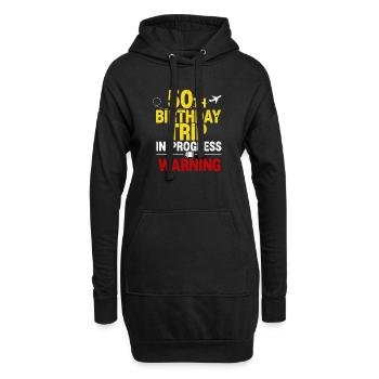 T-shirt « Voyage en cours » pour mon 50e anniversaire - Sweat-shirt à capuche long Femme - noir - Devant