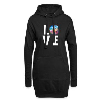 Seesterne Seestern - Hoodie-Kleid - Schwarz - Vorne
