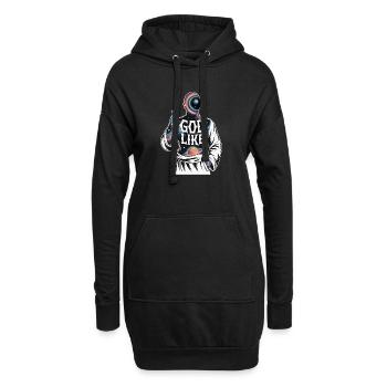 Conception galactique semblable à celle de Dieu - Sweat-shirt à capuche long Femme - noir - Devant