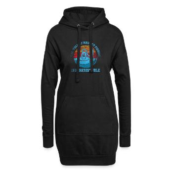Neodym-Magnet zum Angeln, magnetischer Fischer - Hoodie-Kleid - Schwarz - Vorne