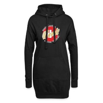 Ma patrie Vaud cadeau - Sweat-shirt à capuche long Femme - noir - Devant