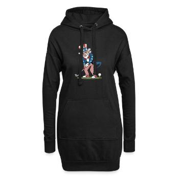 Golf Player Grandpa Independence Day 4th of July - Hoodie-Kleid - Schwarz - Vorne