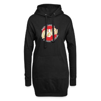 Mon cadeau Valais natal - Sweat-shirt à capuche long Femme - noir - Devant