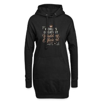Le plus grand célébrant de mariage au monde - Sweat-shirt à capuche long Femme - noir - Devant