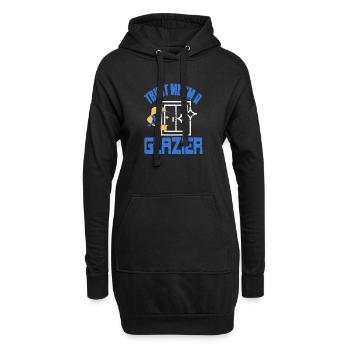 Trust Me I'm a Glazier Sparkle Glass Humor - Hoodie-Kleid - Schwarz - Vorne