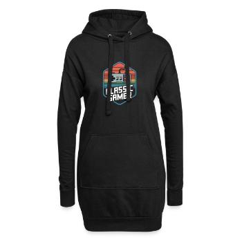 Manette rétro Classic Gamer Nostalgia - Sweat-shirt à capuche long Femme - noir - Devant
