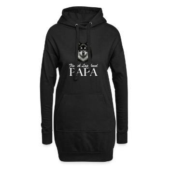 Papa finlandais lapon - Sweat-shirt à capuche long Femme - noir - Devant