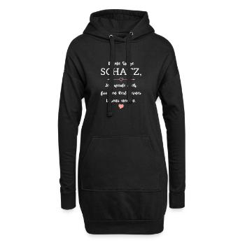 Humor Spruch Beziehung Ehe Partnerschaft - Hoodie-Kleid - Schwarz - Vorne