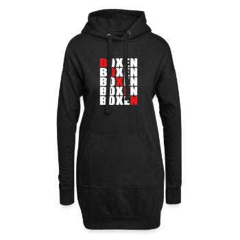 Boxe Sport Entraînement Combattant - Sweat-shirt à capuche long Femme - noir - Devant