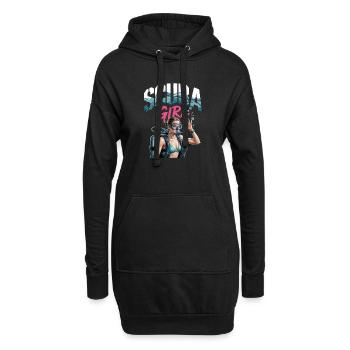 Scuba Girl Taucherin Design - Hoodie-Kleid - Schwarz - Vorne