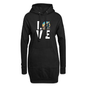 Tortues Tortue - Sweat-shirt à capuche long Femme - noir - Devant