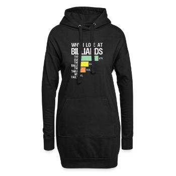 pourquoi je perds au billard - Sweat-shirt à capuche long Femme - noir - Devant