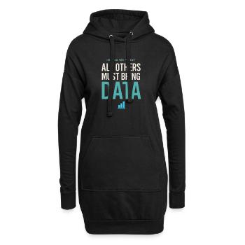 Nous faisons confiance à Dieu Tous les autres doivent avoir des données l - Sweat-shirt à capuche long Femme - noir - Devant