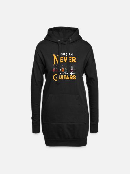 Nie Zu Viele Gitarren - Hoodie-Kleid - Schwarz