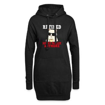 Chat à la retraite : ce n’est plus mon problème - Sweat-shirt à capuche long Femme - noir - Devant