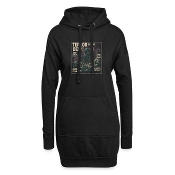 Terror aus der Tiefe Kraken Filmplakat Halloween - Hoodie-Kleid - Schwarz - Vorne
