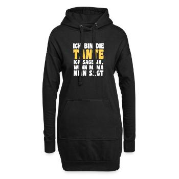 Familienmotiv Nichte - Hoodie-Kleid - Schwarz - Vorne