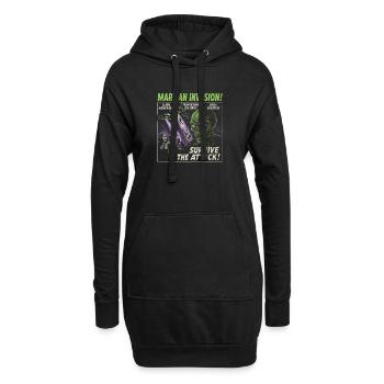 Marsinvasion Alien Filmplakat Halloween - Hoodie-Kleid - Schwarz - Vorne