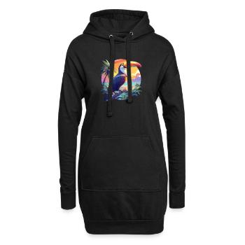 Toucans Toucan - Sweat-shirt à capuche long Femme - noir - Devant